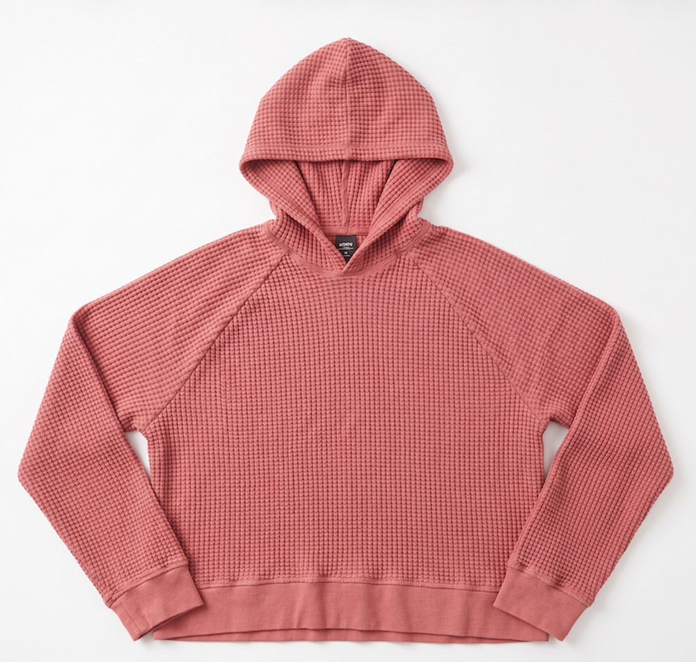 The North Face Chabot Waffle Knit Hoodie Pink Women's Medium